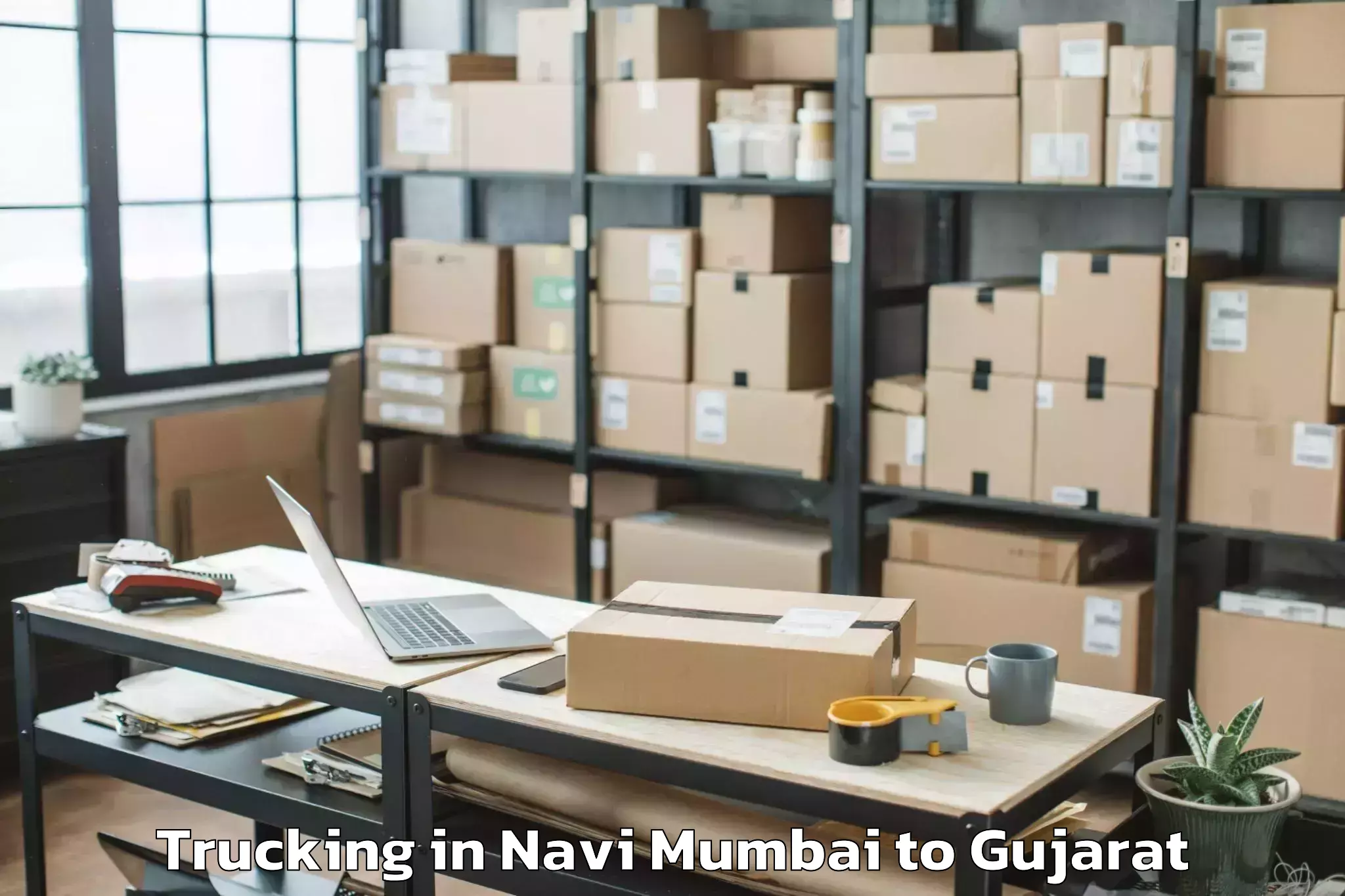 Get Navi Mumbai to Pardi Trucking